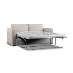 Xample Oxford Beige Fabric 3-Seater Sofa Bed - Convertible Design, Foam & Fibre Cushions, Easy-Glide Base, Accent Pillows Included - thumbnail 8