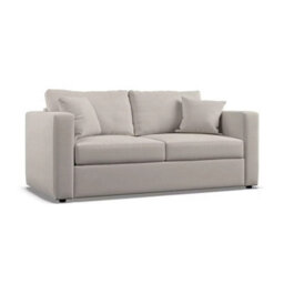 Xample Oxford Beige Fabric 3-Seater Sofa Bed - Convertible Design, Foam & Fibre Cushions, Easy-Glide Base, Accent Pillows Included - thumbnail 6
