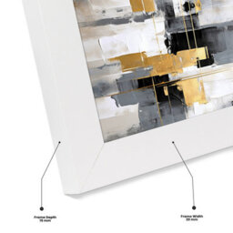 "AK Frames Sleek 20X10"" White Thin Modern Picture Frame - Slim And Design For Posters, Prints And Photos - Elegant Wall Frame Decor" - thumbnail 7