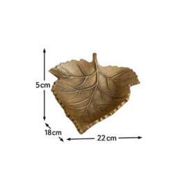 Melody Maison Rustic Bronze Leaf Trinket Tray Dish - thumbnail 7