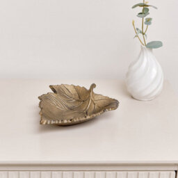 Melody Maison Rustic Bronze Leaf Trinket Tray Dish - thumbnail 2