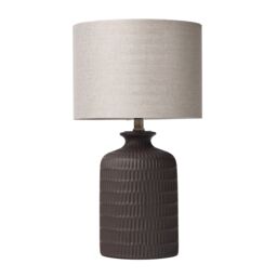 Inlight Bournville Ceramic Round Matt Chocolate Table Lamp - thumbnail 6