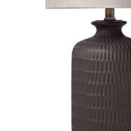 Inlight Bournville Ceramic Round Matt Chocolate Table Lamp - thumbnail 4