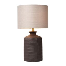 Inlight Bournville Ceramic Round Matt Chocolate Table Lamp - thumbnail 5