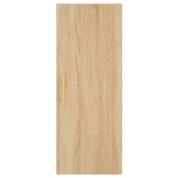Berkfield Elegant Highboard Sonoma Oak 34.5X34X180 Cm Engineered Wood - thumbnail 8
