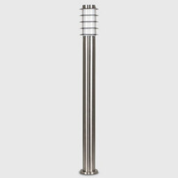Valuelights Wharf Modern Outdoor Stainless Steel 1 Metre Tall Bollard Lantern Light Post - Includes 4W Led Candle Bulb 3000K - thumbnail 4