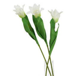 Hill Interiors The Natural Garden Collection Parrot Tulip Artificial Flower White/green (One Size) - thumbnail 4