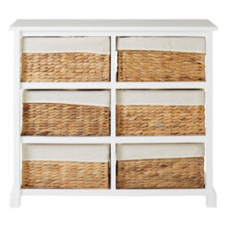 Orsina Stylish 6 Seagrass Drawer Chest, Modern Chest Of Drawers For Livingroom, Sleek Minimalist Chest For Lounge - thumbnail 4