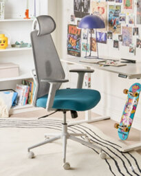 Beliani Office Chair Oryn Teal - thumbnail 2