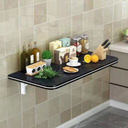 Living And Home Black Marble Folding Wall-Mounted Flip Table 60Cm W X 40Cm D - thumbnail 3