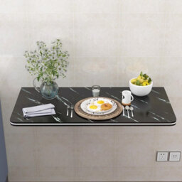 Living And Home Black Marble Folding Wall-Mounted Flip Table 60Cm W X 40Cm D - thumbnail 2