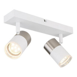 Luminosa Lighting Luminosa Brisbon Twin Ceiling Spotlight White Matt 2X Gu10 - thumbnail 1