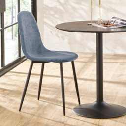 Oakham Alverton Premium Denim Blue Chenille Upholstered Dining Chairs - Set Of 4 - thumbnail 4
