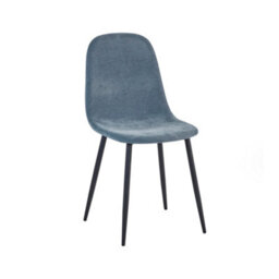 Oakham Alverton Premium Denim Blue Chenille Upholstered Dining Chairs - Set Of 4 - thumbnail 2