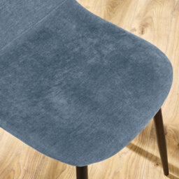 Oakham Alverton Premium Denim Blue Chenille Upholstered Dining Chairs - Set Of 4 - thumbnail 6