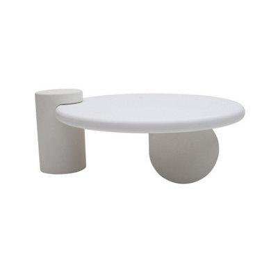 Buttercup Farm Geo Modern Abstract Coffee Table - L90 X W105 X H40 Cm - Brown - image 1