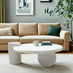 Buttercup Farm Geo Modern Abstract Coffee Table - L90 X W105 X H40 Cm - Brown - thumbnail 5