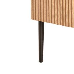 Wyld And Coco Novahome Bedside Table Natural Ash Veneer 1 Drawer Ribbed Front Modern - thumbnail 8