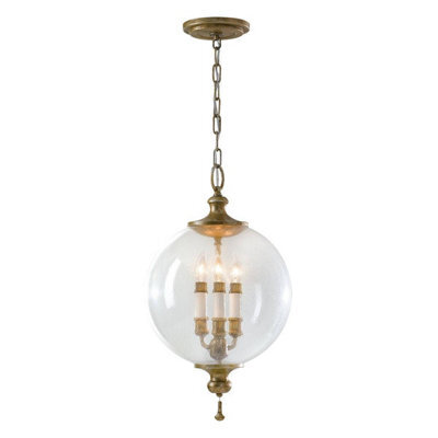 Luminosa Lighting Elstead Argento 3 Light Ceiling Pendant Oxidized Silver Leaf, E14 - image 1