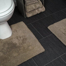 Allure Bath Fashions Elegance Reversible Heavyweight Pedestal Mat - Mocha - thumbnail 3