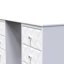 Genoa Ready Assembled Matt White 6 Drawer Non-Extendable Dressing Table (H)785mm (W)1248mm (D)390mm - thumbnail 3
