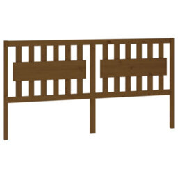 Berkfield Bed Headboard Honey Brown 185.5X4X100 Cm Solid Wood Pine - thumbnail 2