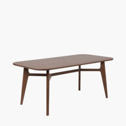 Pacific Lifestyle Dark Wood Retro Dining Table And 6 Chairs - thumbnail 5