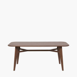 Pacific Lifestyle Dark Wood Retro Dining Table And 6 Chairs - thumbnail 4