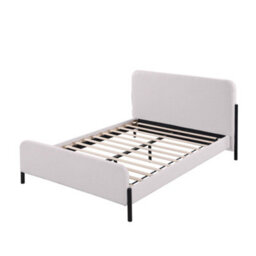 SlumberWorx Thetford Ivory Boucle Fabric Bed Frame - thumbnail 5