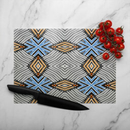 Benjamin Tate Design Abstract Geometric Roughly Hatched Shapes Glass Chopping Boarddesigner Style - thumbnail 3