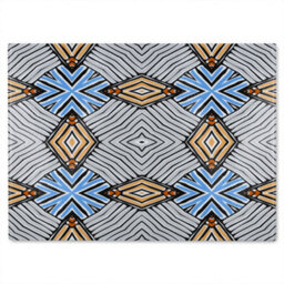 Benjamin Tate Design Abstract Geometric Roughly Hatched Shapes Glass Chopping Boarddesigner Style - thumbnail 2