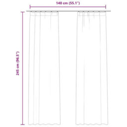 Berkfield Blackout Curtains 2 Pcs With Hooks Velvet Dark Blue 140X245 Cm - thumbnail 7