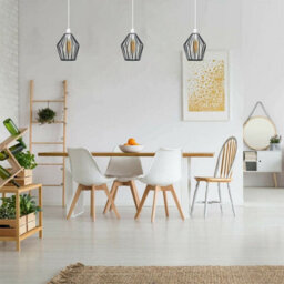 Metal Wire Cage Ceiling Lamp Geometric Pendant Light Shade, Industrial Modern Hanging Fixture - thumbnail 5