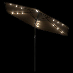 Walplus Garden Parasol With Leds And Steel Pole Brown 268X268X226 Cm - thumbnail 8