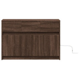 Berkfield Tv Cabinet With Led Brown Oak 91X34X61 Cm Engineered Wood - thumbnail 6