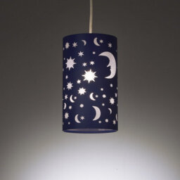 K Living Moon And Stars Ceiling Light Shade Moonlight Childrens Room Midnight Blue Navy - thumbnail 3