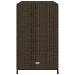 Walplus Garden Storage Cabinet Brown 83X45X76 Cm Poly Rattan - thumbnail 7