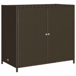 Walplus Garden Storage Cabinet Brown 83X45X76 Cm Poly Rattan - thumbnail 2