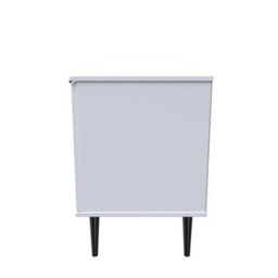 Fuji 2 Door 1 Drawer Wide Tv Unit In White Matt (Ready Assembled) - thumbnail 2
