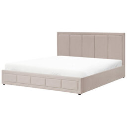 Beliani Ottoman Bed Fabric Quiberon 180 X 200 Cm (Eu Super King) Beige - thumbnail 4