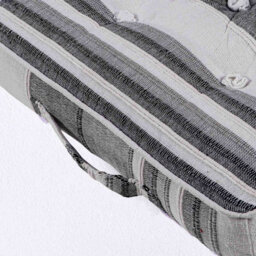Homescapes Morocco Striped Cotton Floor Cushion Grey - thumbnail 4