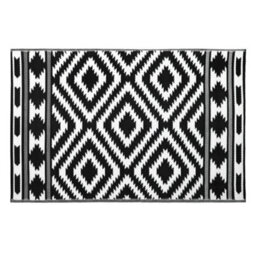 Jvl Lightweight Reversible Plastic Woven Outdoor Rug, 133X190Cm, Aztec - thumbnail 1