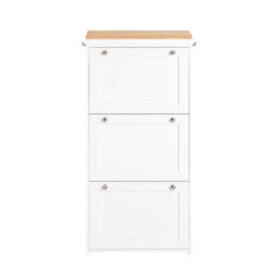 Sobuy Fsr144-Nw,shoe Cabinet 3 Drawers Storage Organizer,wood Effect,w53Xd24Xh115 - thumbnail 1