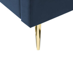 Beliani Bed Velvet Marville 140 X 200 Cm (Eu Double) Dark Blue - thumbnail 9