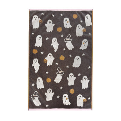Allure Bath Fashions Luxury Ghosties Halloween Hand Towel - 100% Cotton Spooky Tea Towel - image 1