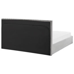 Beliani Ottoman Bed Velvet Vion 180 X 200 Cm (Eu Super King) Grey - thumbnail 7