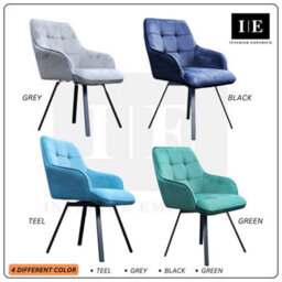 Interior Emporium Ie Nordic Rock Extendable Ceramic Dining Table (Grey) - With 6 Rotating Chairs (Black , Grey , Green , Teel) - thumbnail 6