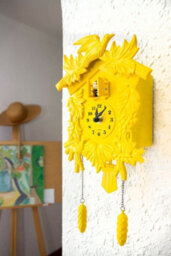 Walplus Yellow Vintage Cuckoo Wall Clock - Swinging Pendulum, And Classic Design Wall Clock For Bedroom, Livingroom And Kitchen - thumbnail 6