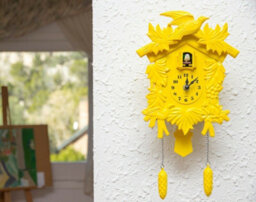 Walplus Yellow Vintage Cuckoo Wall Clock - Swinging Pendulum, And Classic Design Wall Clock For Bedroom, Livingroom And Kitchen - thumbnail 7