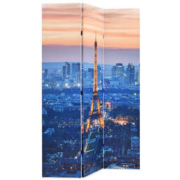 Berkfield Modern Folding Room Divider 120X170 Cm Paris By Night - thumbnail 1